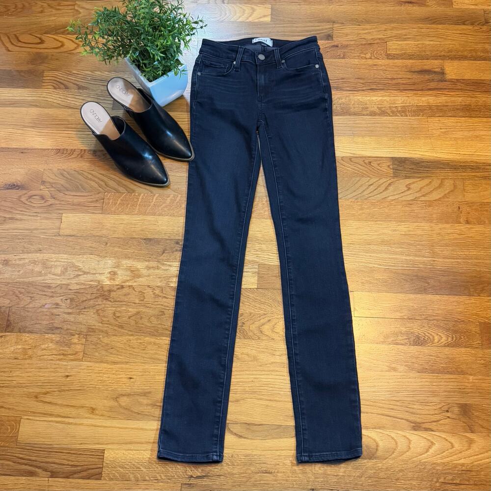Paige Skyline Skinny Women’s 24 Dark Wash Stretch Jeans Denim Pockets Casual